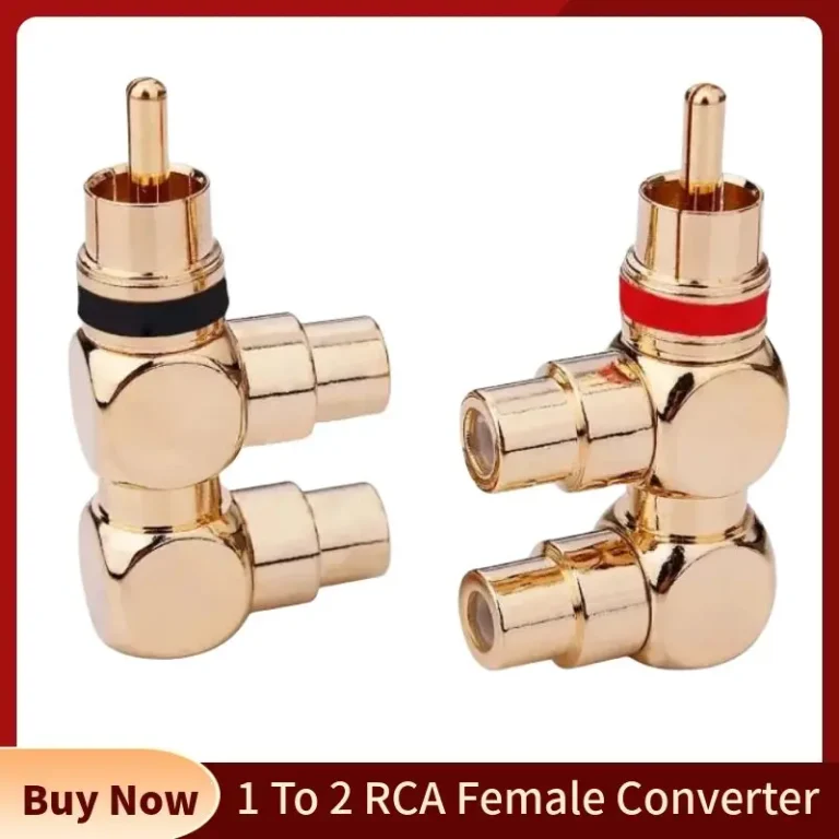 RCA adapter konvertor 1 muški na 2 ženska utičnica za savršen AV doživljaj! Bakar, pozlaćen za najbolji zvuk i trajnost. – POTROŠAČKA ELEKTRONIKA